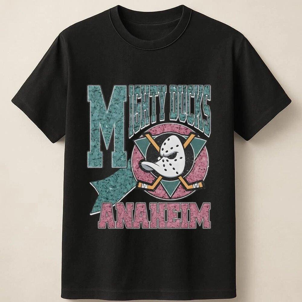 Mighty Ducks Bold M Lettermark With Classic Goalie Mask Art Unisex T Shirt